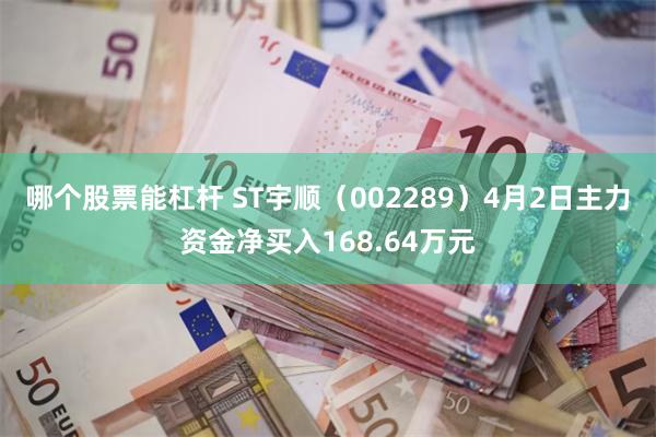 哪个股票能杠杆 ST宇顺（002289）4月2日主力资金净买入168.64万元